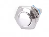 Nút nhấn dài inox 16mm - Trắng